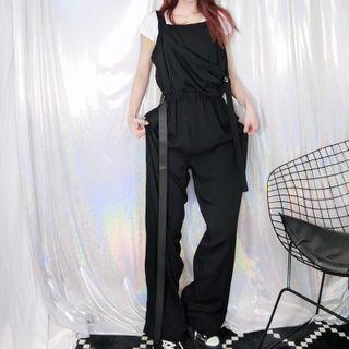 Buckled Wide-leg Jumper Pants