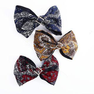 Floral Print Bow Hair Clip