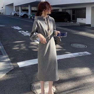Midi Long-sleeve Dress