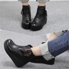 Wedge-heel Ankle Boots (2 Type)