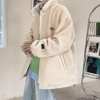 Reversible Fleece Faux Leather Jacket