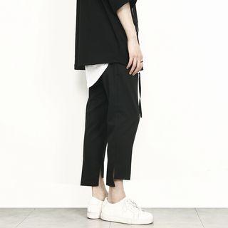 Band-waist Dip-back Pants