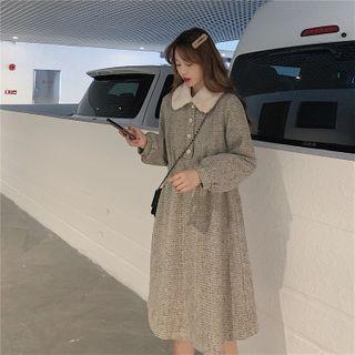 Long-sleeve Woolen Dress As Shown In Figure - One Size