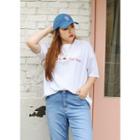 Plus Size - Printed Cotton T-shirt
