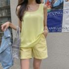 Colored Chiffon Tank Top