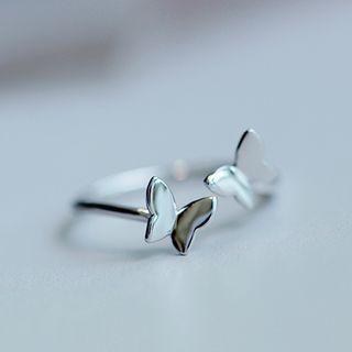 925 Sterling Silver Butterfly Open Ring As Shown In Figure - One Size