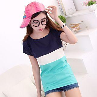 Colour Block Short-sleeve T-shirt