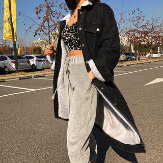 Denim Trucker Coat Black - One Size