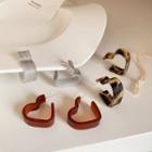 Heart Acrylic Open Hoop Earring