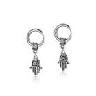 Fashion Personality Fatima Hand 316l Stainless Steel Stud Earrings Silver - One Size