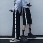 Contrast Stripe Clasped Wide-leg Shorts / Pants