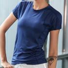Short-sleeve Mesh Panel Quick Dry T-shirt