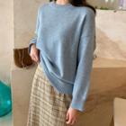Colored Wool Blend Boxy Knit Top