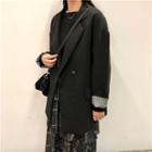 Double-breasted Blazer / Midi Layered Skirt