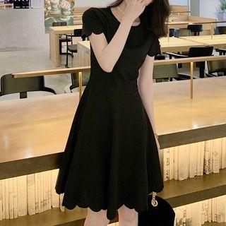 Short-sleeve Short A-line Dress