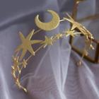 Wedding Alloy Moon & Star Headband Gold - One Size