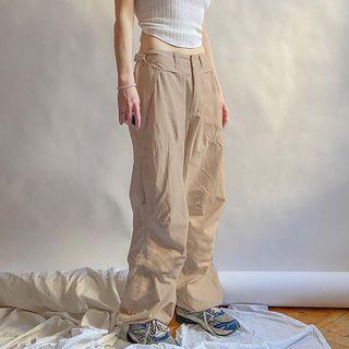 Mid Rise Plain Loose Pants