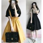 Short-sleeve Shirt / Suspender Skirt
