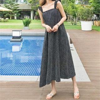 Sleeveless Flower Pattern Long Sundress