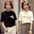 Short-sleeve Hand Gesture T-shirt