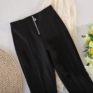 Zipped Boot-cut Pants