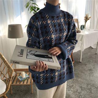 Houndstooth Pattern Sweater