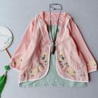 Traditional Chinese Embroidered 3/4-sleeve Jacket