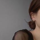 Rose Stud Earring 1 Pair - Gold - One Size