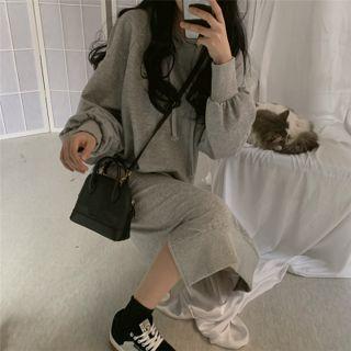 Midi Split Hoodie Dress