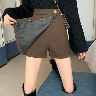 High-waist Mock Two-piece Shorts Mini Skirt