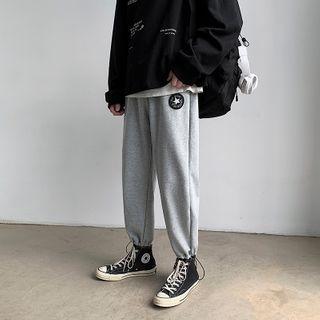 Couple Matching Drawstring-waist Crop Pants
