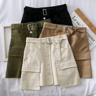 Cargo A-line Skirt With Belt