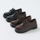 Chunky-toe Pleather Oxfords