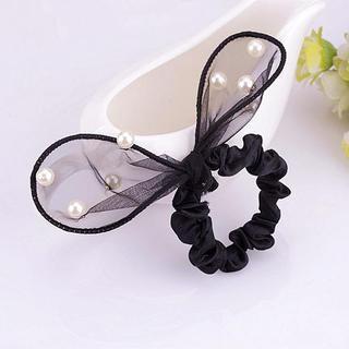 Faux Pearl Bow Hair Tie