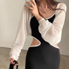 Crop Cardigan White - One Size