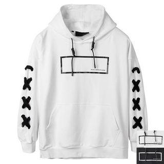 Strap-accent Sleeve Hoodie T-shirt