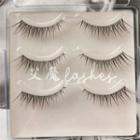 Set Of 3: False Eyelashes(lx5) Black - One Size