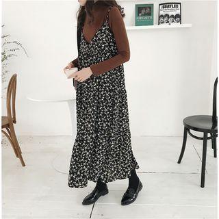 Floral Strappy Maxi A-line Dress