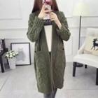 Open Front Chunky Knit Coat