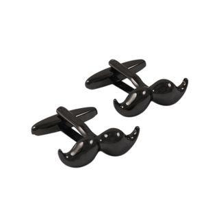 Fashion And Elegant Plated Black Beard Cufflinks Black - One Size