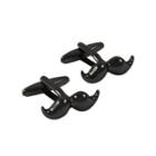 Fashion And Elegant Plated Black Beard Cufflinks Black - One Size