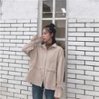 Drawstring-waist Ruffled Jacket