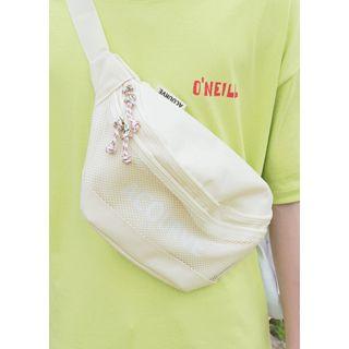 Mesh-panel Sling Bag