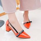 Patent Block-heel Sandals