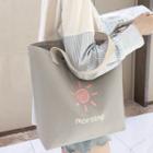 Sun Print Canvas Tote Bag Sun - Gray - One Size