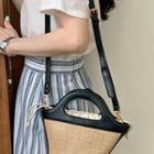Rattan Panel Tote Bag