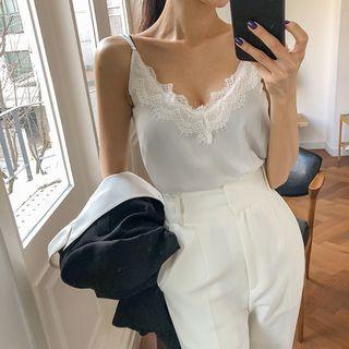 Laced Satin Camisole Top