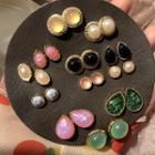 12-pair Set: Retro Earring (assorted Designs) Set Of 12 - Multicolor - One Size