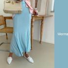 Colored Maxi Mermaid Skirt Sky Blue - One Size