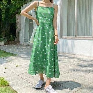 Flared Floral Long Sundress